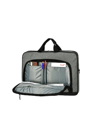 Galb Leather 17.2 Inc Is Ve Gunluk Kullanima Uygun Kopuk Korumali Laptop Ve Evrak Cantasi Siyah