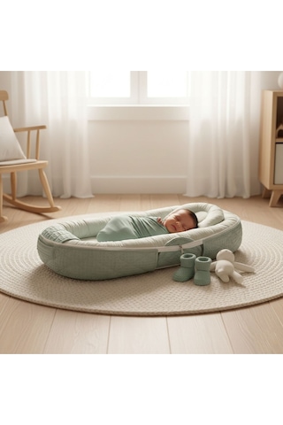 Baby Nest Katlanır Bebek Yuvası Mint