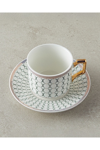 English Home Rabecca New Bone China Kahve Fincan Takımı 4 Parça 2 Kişilik Yeşil