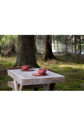 Kupilka Slow Down Bardak Tabak Kaşık Set Kırmızı Mz Kırmızı