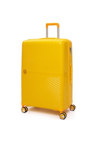 4 Lü Valiz Seti Elatae Exclusive Pro Polipropilen Kırılmaz Büyük - Orta - Kabin Boy Ve Makyaj Sarı 5239