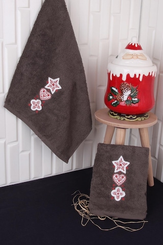 %100 Pamuk 50x80 Christmas Yılbaşı El Havlusu Çok Renkli