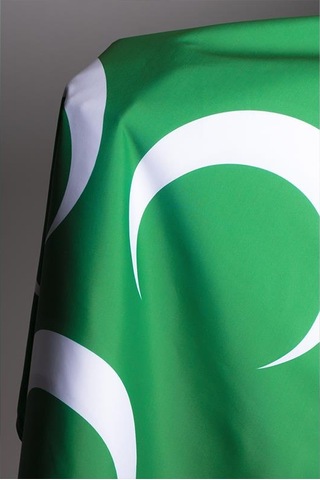 Üç Hilal Bayrağı Raşel Kumaş Dijital Baskı 100x150 cm