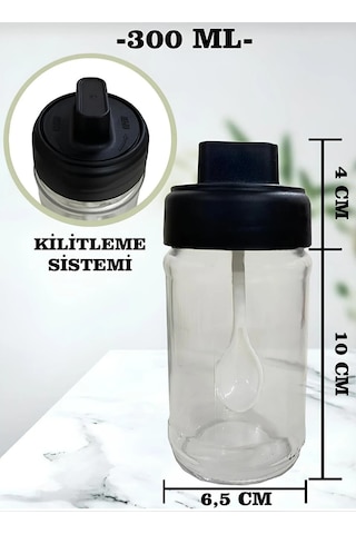 Kendinden Kaşıklı Baharatlık 6 Adet ŞEffaf