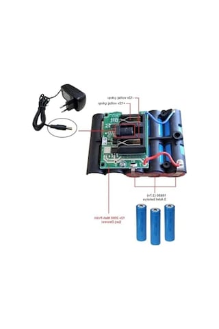3'lü Li-ıon 18650 Pil Seti - 12v 2000 Mah