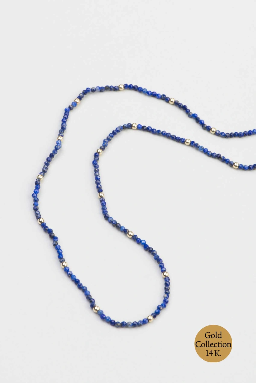 Lapis Taşlı 14 Ayar Altın Kolye Lapis Taşlı 14 Ayar Sarı Altın