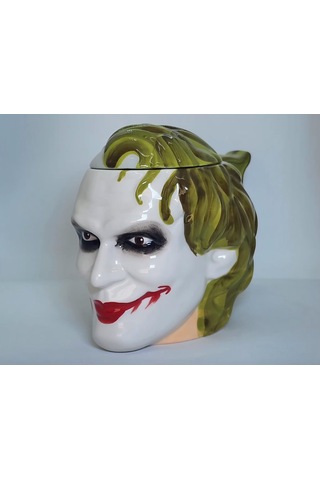 Joker Tasarımlı Kapaklı Kupa - Mug Çok Renkli