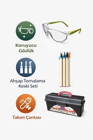 Lefs Öztürk Hobi Torna Makinesi 24 Volt Devir Ayarlı Güçlü Motor Anahtarsız Çelik Mandren