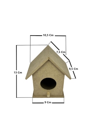 Çantayurdu Küçük Boy Beşli Boyanabilir Ahşap Kuş Evi 13x10 Cm
