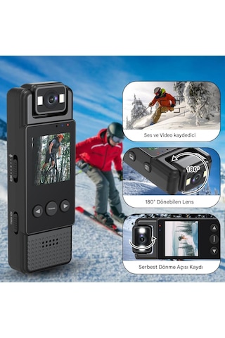 Qasul Mini Kamera Hd 1080p Taşınabilir Dijital Video Aksiyon Kamera