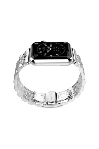 iOs Watch Uyumlu Ultra 49mm Kordon  Krd-14 Metal Strap Kayış Gold