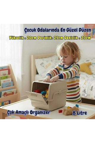 Technow Motek Mt-40 S-box 8 Litre Çok Amaçlı Organizer Düzenleyici Bej 1 Adet Antrasit