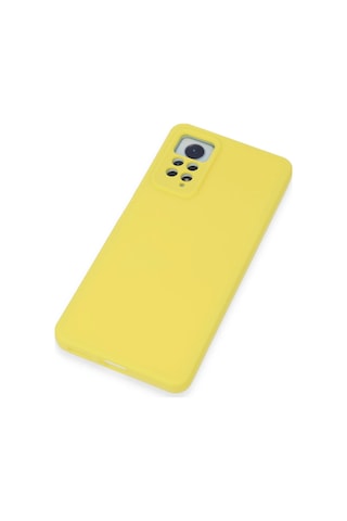 Newface Xiaomi Redmi Note 12 Pro 4g Kılıf Nano İçi Kadife Silikon Semeglbl - 93 - Sarı