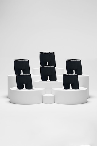Franco Renzo Erkek 6'lı Lüx Kutulu Pamuklu Ve Likralı Boxer Siyah