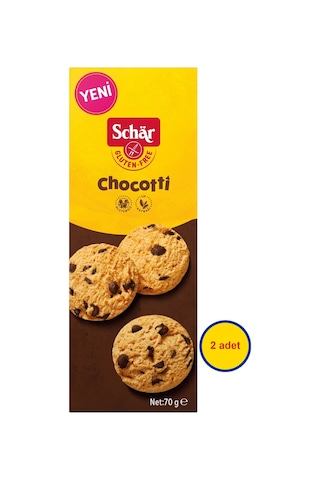 Schar Chocotti Damla Çikolatalı Glutensiz Kurabiye 70 G 2 Adet