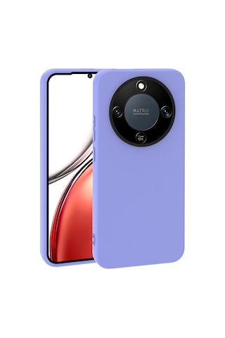 Noktaks - Honor Magic 8 Lite 5g Uyumlu Kılıf Esnek Koruyucu Mara Lansman Kapak - Lila - T40933