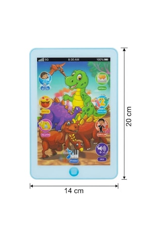 Dinozor Temalı Eğitici Sesli Dil Ve Motor Becerisi Geliştirici İnteraktif Oyuncak Tablet