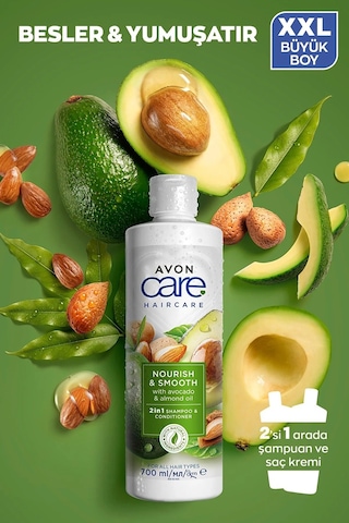 Avon Care Avokado Badem Ve Aloe Vera Makademya Özlü Şampuan Ve Saç Kremi Paketi