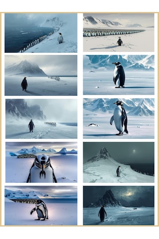 Nihilist Penguen Temalı 3 Lü Sticker Seti Felsefi & Minimal İllüstrasyonlar 12 17 Cm Diğer