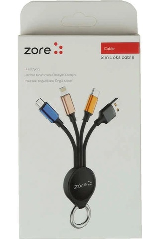 Zore Oks 3 İn 1 Usb Kablo