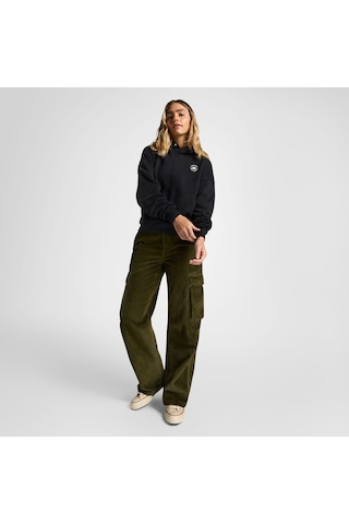 Converse Classic Kadın Oversized Fit Siyah Hoodie