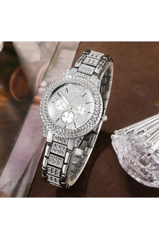 Vip Zarif 6 Parça Taşlı Kalp Motifli Takı Set