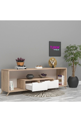 Altın Konsol Mdf Beyaz