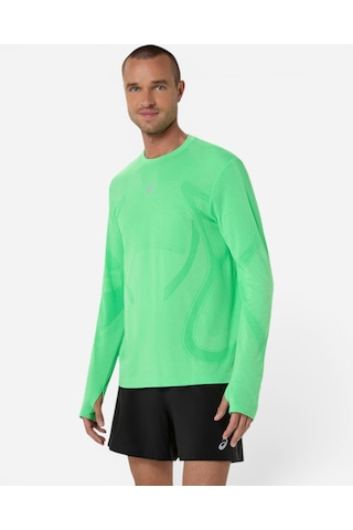 Asics Road Seamless Ls Top Erkek Yeşil Uzun Kollu Tshirt 2011d356-301