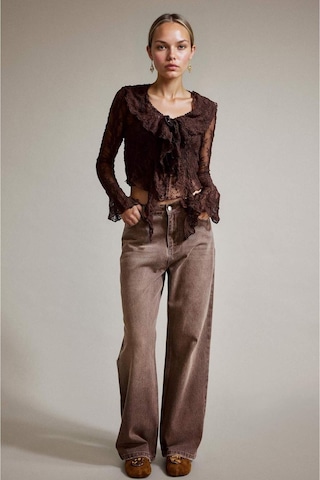 Defacto Wide Leg Geniş Bol Paça Jean Pantolon G2906ax25aubn336 Kahve