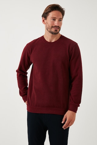 Buratti Slim Fit Bisiklet Yaka Pamuklu Erkek Kazak 456201 Mürdüm