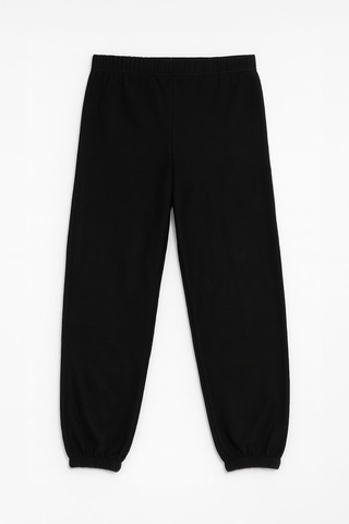 Markapia Kadın Paçası Lastikli Polar Pijama Altı SiYAH