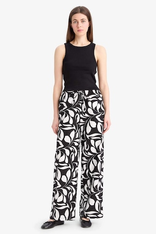DeFacto Wide Leg Poplin Kumaş Palazzo Pantolon Yüksek Bel Uzun Boy Geniş Paça E9907AX25SMBK81