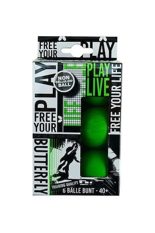 Butterfly Free Your Style 6'lı Masa Tenisi Topu Yeşil 85215