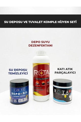 Car-fil Karavan & Tekne Su Deposu Temizleme Ve Tuvalet Hijyen Seti Ekonomik 3 Lü Paket
