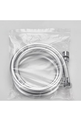 Kustar Gümüş Pvc Banyo Duş Hortumu Dayanıklı Banyo Musluk Duş Hortum 1,5 Metre Gri