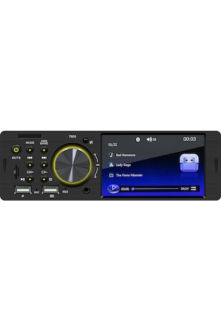 4.1 İnç Tek Din Araba Stereo Bt Mp5 Çalar Fm Radyo Alıcısı Desteği Tf/u-disk Oynatma Usb Şarj Eller Serbest Arama Ters Görüntü Ve Direksiyon Kontrolü