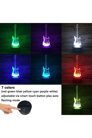 3d İllüzyon Lambası Gece Lambası Renk Değiştiren Dekorasyon Lambası Erkek Kız Masa Lambası Doğum Günü Festivali Noel Çok Renkli