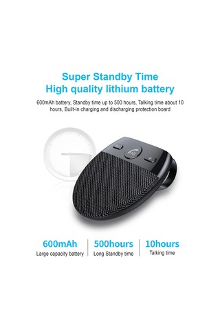 Tenfowee Sp11 Araç Bluetooth Hoparlörü - Güneş Paneline Takılabilir - Yüksek Kaliteli Konuşma - 10 Saat Çalışma Süresi
