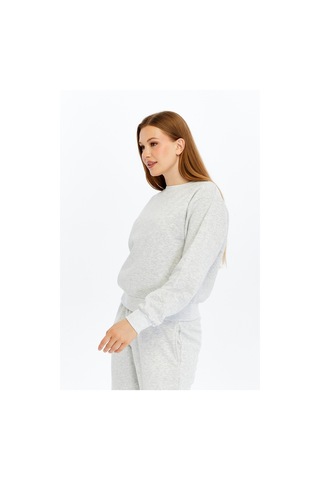 Defys Kadın Basic Sweat Gri Melanj