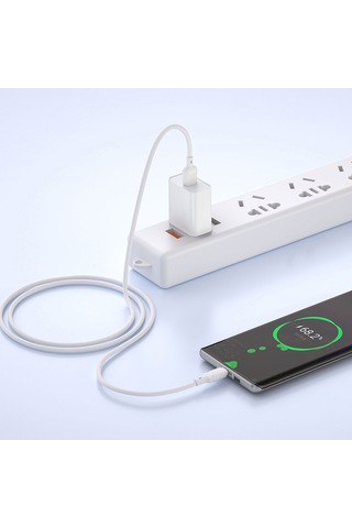 Abatech Usb-c To Usb-a 3a Qc Hızlı Şarj Kablosu Beyaz
