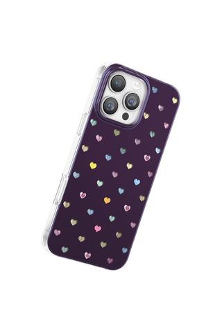 İphone 16 Pro Max Uyumlu Kılıf M-safe Şarj Özellikli Zore Paris Axen Sert Pc Kapak Mürdüm