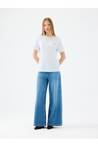 LOFT Regular Fit Kadın Tshirt K.kol Lf2039163 Q1.v1 Beyaz