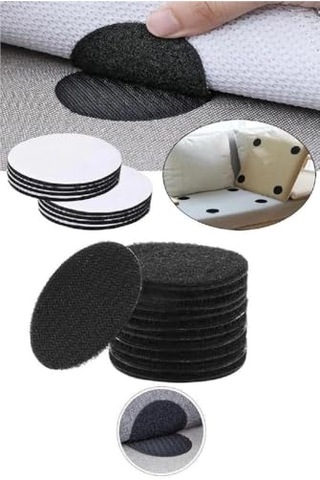 10 Adet Halı Kilim Minder Nevresim Örtü Kaydırmaz Cırt Bant Seti Yapışkanlı Halı Kaydırmaz Çok Renkli