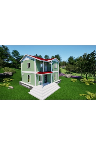Ballifeprefabrik 100 M2 Dubleks Standart Prefabrik Konut