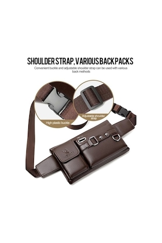 Dancemonkey Tcherchi Çok Fonksiyonlu Bel Çantası Kahverengi, Grand Kapasite Kahverengi