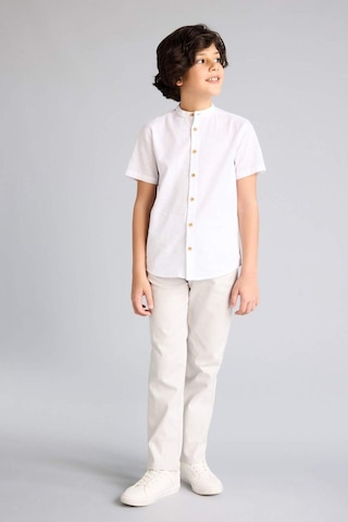Defacto Regular Fıt Düz Paça Gabardin Pantolon Erkek Çocuk G8009a826spgr492 Gri-gr492
