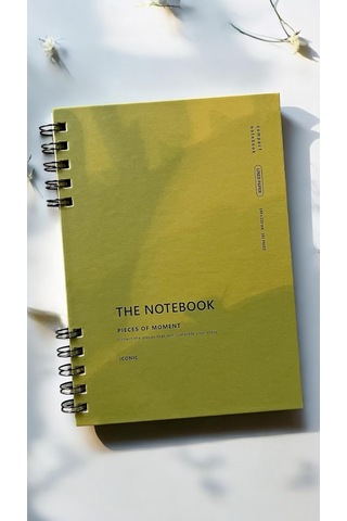 Spiralli 80 Yaprak Çizgili A5 Defter, Not Defteri, Okul Defteri, 4 Farklı Renk Seçeneği 03 Olive Green