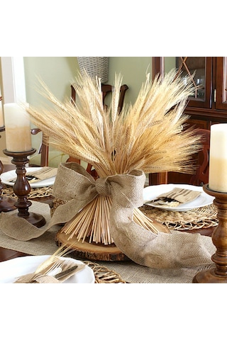 Hangfox Doğal Buğday Tohumu Çiçek Demeti, Açılış Hediyesi, Bahçe Dekorasyonu, 100 Adet, 60 Cm Uzunluk