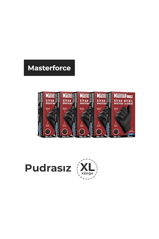 Haspet Masterforce Extra Kalın Siyah Nitril 5 Paket