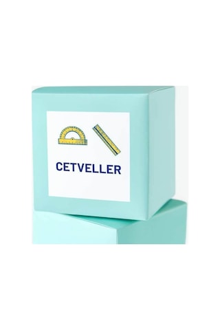 Cetvel Okul Öncesi Etiket Kare Mat Sticker Thank You Serisi 4.5 Cm 40 Adet Çok Renkli